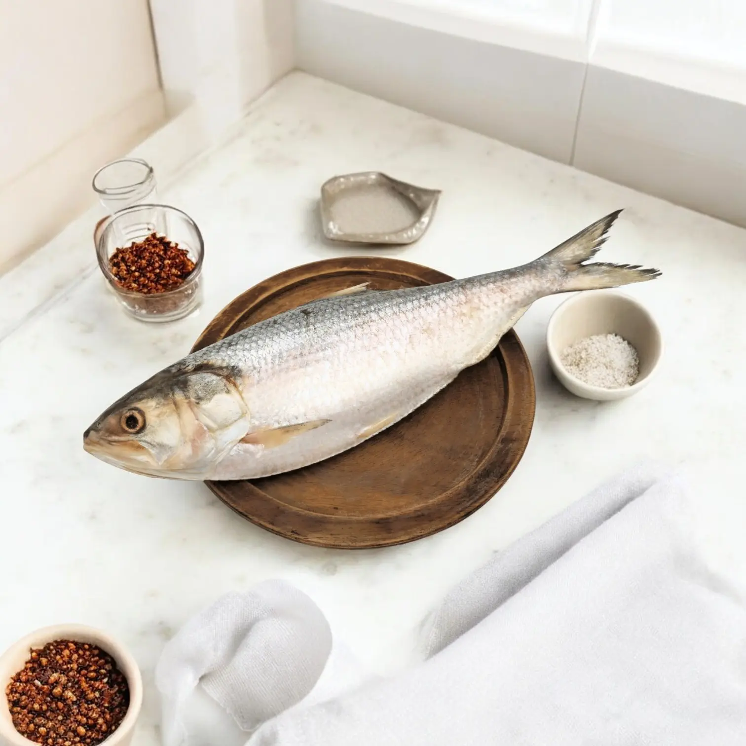 Hilsa Fish (800gm - 1kg) - Whole, Cut, Cleaned